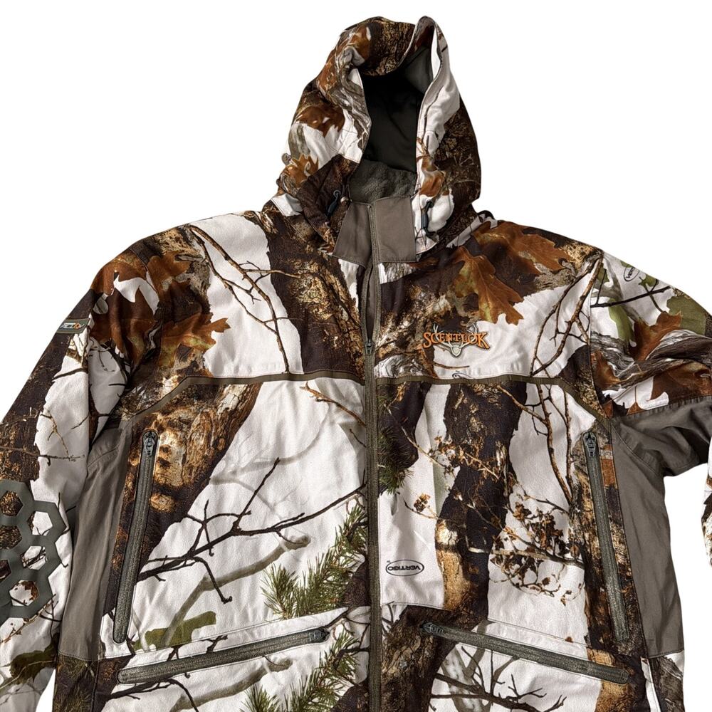 Scentlok Vertigo Camo Hunting Jacket Insulated Winter Mens XL Hood Cabelas